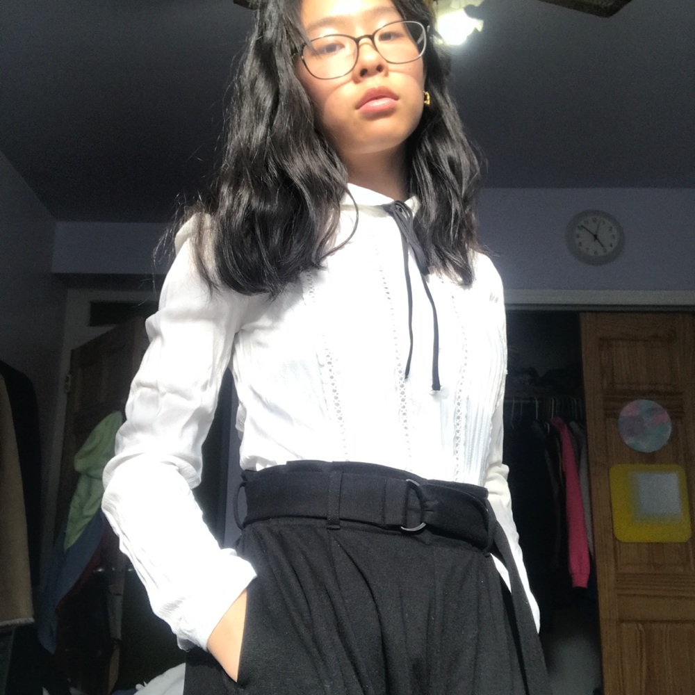 Forever 21 Button up With Black strings